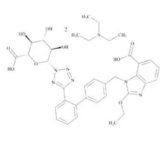 Candesartan N2-Glucuronide Ditriethylamine Salt (CAS 180603-76-3) - chemical structure image