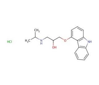 Carazolol Hydrochloride Salt (CAS 51997-43-4) - chemical structure image
