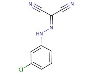 Carbonyl Cyanide m-Chlorophenylhydrazone (CAS 555-60-2) - chemical structure image