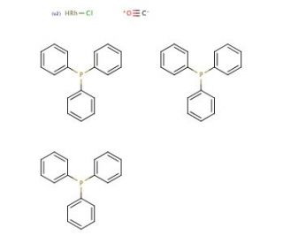 Carbonylchlorohydridotris(triphenylphosphine)ruthenium(II) (CAS 16971-33-8) - chemical structure image