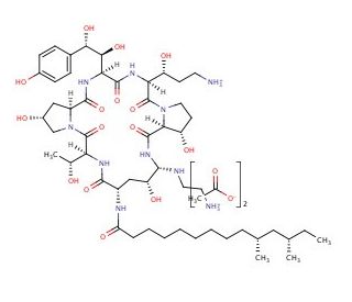 Caspofungin acetate (CAS 179463-17-3) - chemical structure image