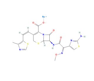 Cefditoren Acid Sodium Salt (CAS 104146-53-4) - chemical structure image