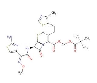 Cefditoren Pivaloyloxymethyl Ester (CAS 117467-28-4) - chemical structure image
