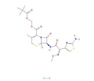 Cefetamet pivoxil hydrochloride (CAS 111696-23-2) - chemical structure image