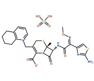 Cefquinome sulfate (CAS 118443-89-3) - chemical structure image
