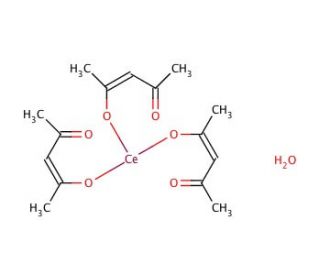 Cerium(III) acetylacetonate (CAS 206996-61-4) - chemical structure image