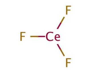 Cerium(III) fluoride (CAS 7758-88-5) - chemical structure image