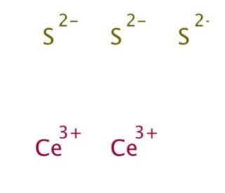 Cerium(III) sulfide (CAS 12014-93-6) - chemical structure image