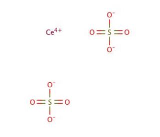 Cerium(IV) sulfate tetrahydrate (CAS 10294-42-5) - chemical structure image