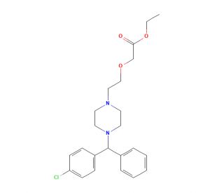Cetirizine Ethyl Ester (CAS 246870-46-2) - chemical structure image