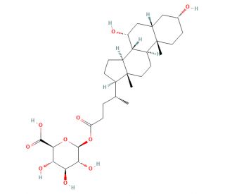 Chenodeoxycholic Acid 24-Acyl-&beta;-D-glucuronide (CAS 208038-27-1) - chemical structure image