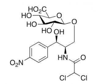 Chloramphenicol 3-O-&beta;-D-Glucuronide - chemical structure image