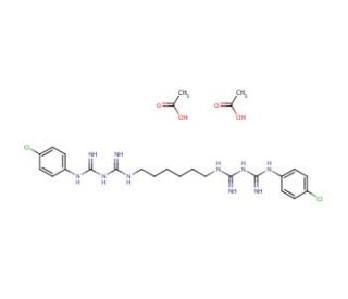 Chlorhexidine diacetate salt (CAS 56-95-1) - chemical structure image