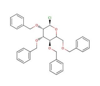 Chloro 2,3,4,6-Tetra-O-benzyl-α-D-glucopyranoside (CAS 25320-59-6) - chemical structure image