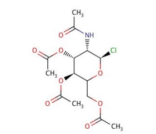 Chloro 2-Acetamido-2-deoxy-3,4,6-tri-O-acetyl-&alpha;-D-glucopyranose (CAS 3068-34-6) - chemical structure image