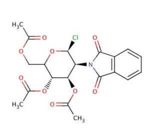 Chloro 2-Deoxy-2-N-phthalimido-3,4,6-tri-O-acetyl-&beta;-D-glucopyranoside (CAS 7772-87-4) - chemical structure image