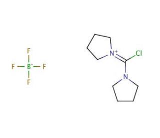 Chloro-N,N,N&prime;,N&prime;-bis(tetramethylene)formamidinium tetrafluoroborate (CAS 115007-14-2) - chemical structure image