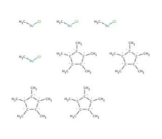 Chloro(pentamethylcyclopentadienyl)ruthenium(II) tetramer (CAS 113860-07-4) - chemical structure image