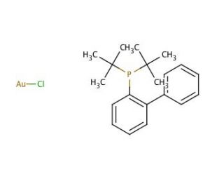 Chloro[(1,1&prime;-biphenyl-2-yl)di-tert-butylphosphine]gold(I) (CAS 854045-93-5) - chemical structure image