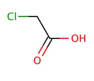 Chloroacetic acid (CAS 79-11-8) - chemical structure image