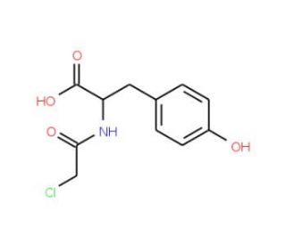 Chloroacetyl-L-tyrosine (CAS 1145-56-8) - chemical structure image