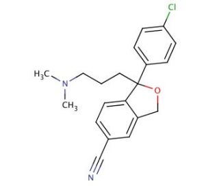 Chlorocitalopram (CAS 64169-57-9) - chemical structure image