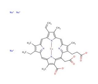 Chlorophyllin sodium copper salt (CAS 11006-34-1) - chemical structure image