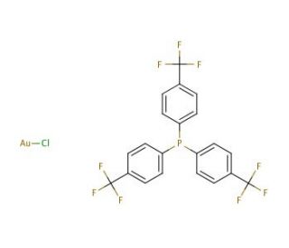 Chloro[tris(para-trifluoromethylphenyl)phosphine]gold(I) (CAS 385815-83-8) - chemical structure image