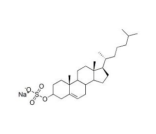 Cholesterol 3-sulfate sodium salt (CAS 2864-50-8) - chemical structure image