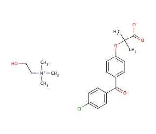 Choline Fenofibrate (CAS 856676-23-8) - chemical structure image