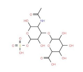 Chondroitin Sulfate Sodium Salt (CAS 9082-07-9) - chemical structure image