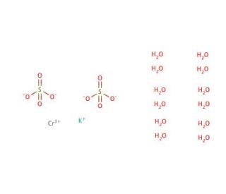 Chromium(III) potassium sulfate dodecahydrate (CAS 7788-99-0) - chemical structure image