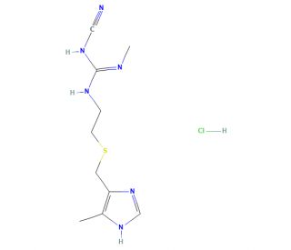 Cimetidine hydrochloride (CAS 70059-30-2) - chemical structure image