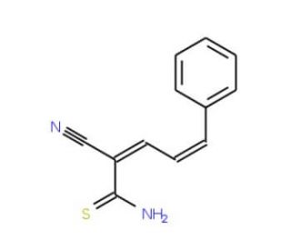 Cinnamylidencyanothioacetamide (CAS 91974-48-0) - chemical structure image