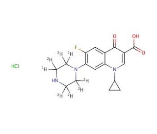 Ciprofloxacin-d8, Hydrochloride (CAS 1216659-54-9) - chemical structure image