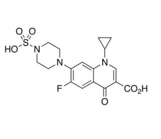 Ciprofloxacin Piperazinyl-N4-sulfate (CAS 105093-21-8) - chemical structure image
