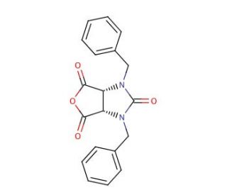cis-1,3-Dibenzyl-2-imidazolidone-4,5-dicarboxylic Acid Anhydride (CAS 26339-42-4) - chemical structure image