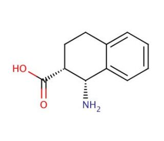 cis-1-amino-1,2,3,4-tetrahydro-2-naphthalenecarboxylic acid (CAS 888407-44-1) - chemical structure image