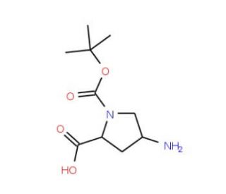 cis-1-Boc-4-amino-L-proline (CAS 132622-66-3) - chemical structure image
