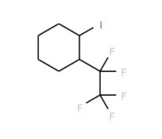 cis-1-Iodo-2-(pentafluoroethyl)cyclohexane (CAS 38787-68-7) - chemical structure image