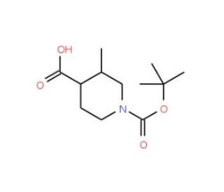 cis-1-N-Boc-3-methyl-piperidine-4-carboxylic acid - chemical structure image