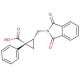 cis-1-Phenyl-2-(phthalimidomethyl)cyclopropanecarboxylic Acid (CAS 69160-56-1) - chemical structure image