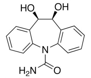 cis-10,11-Dihydroxy-10,11-dihydrocarbamazepine (CAS 58955-94-5) - chemical structure image