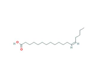 cis-13-Octadecenoic acid (CAS 13126-39-1) - chemical structure image