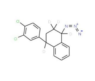 cis (1S,4S)-1-Azido-4-(3,4-dichlorophenyl)-1,2,3,4-tertahydro-naphthalene-d4 - chemical structure image