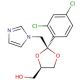 cis-2-(2,4-Dichlorophenyl)-2-(1H-imidazol-1-ylmethyl)-1,3-dioxolane-4-methanol (CAS 61397-58-8) - chemical structure image