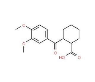 cis-2-(3,4-Dimethoxybenzoyl)cyclohexane-1-carboxylic acid - chemical structure image