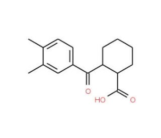 cis-2-(3,4-Dimethylbenzoyl)cyclohexane-1-carboxylic acid (CAS 85603-43-6) - chemical structure image