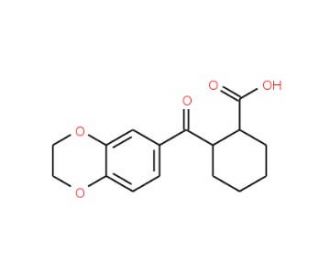 cis-2-(3,4-Ethylenedioxybenzoyl)cyclohexane-1-carboxylic acid - chemical structure image