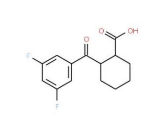 cis-2-(3,5-Difluorobenzoyl)cyclohexane-1-carboxylic acid - chemical structure image